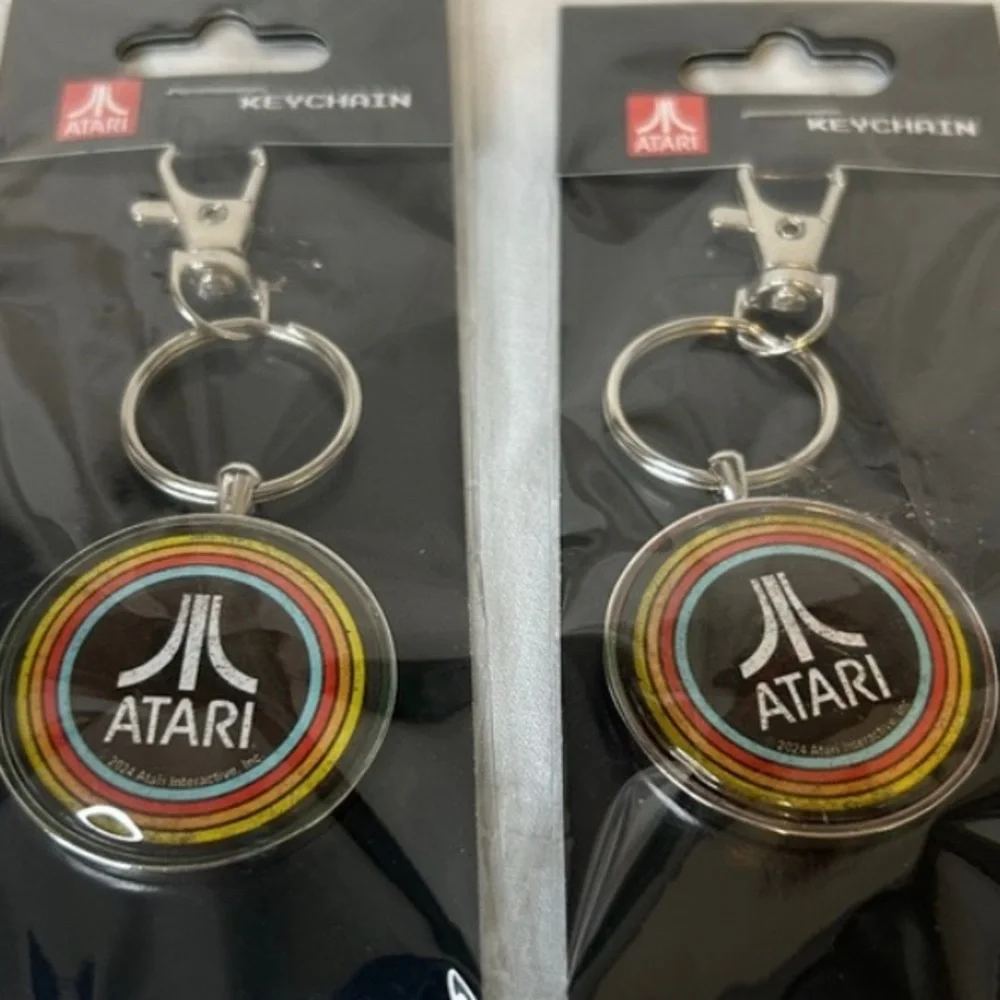 Atari Keychain set of 2 Gift Retro Gaming Collectible New